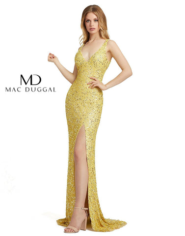 Prom Long Sleeveless High Slit Gown