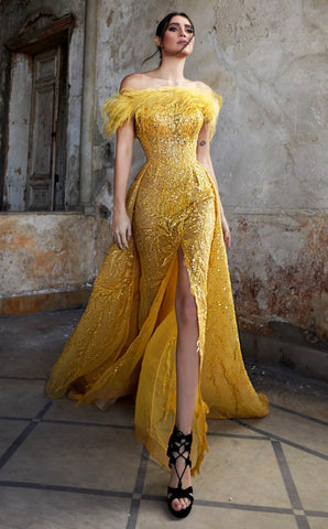 Off Shoulder Evening Dress