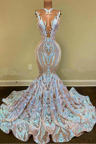 Modernes bodenlanges Meerjungfrau-Spitzen-Ballkleid im Angebot