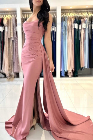 Modest Long Modest Sleeveless Dusty Pink With Split Online
