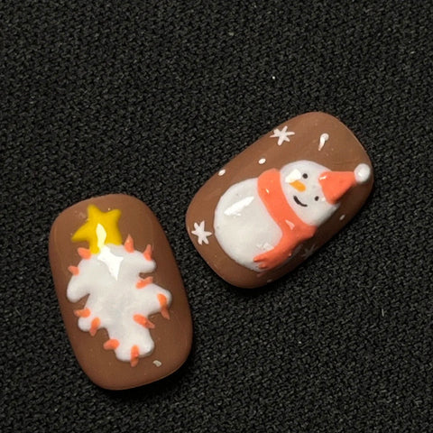 Hot SaleChristmas Puppy NailsHandmade Artificial Gel Nail Press-On Nails