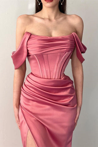 New Arrival Off-the-Shoulder Mermaid Evening Party Gowns Long Slit Online