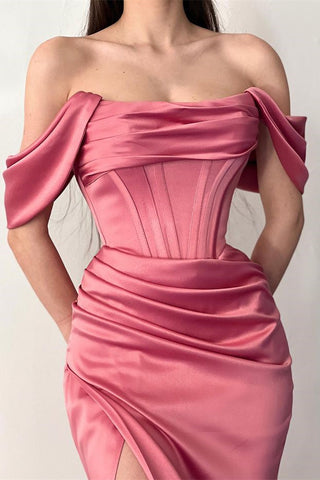 New Arrival Off-the-Shoulder Mermaid Evening Party Gowns Long Slit Online