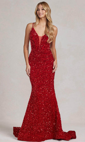 Meerjungfrau-Ballkleid mit Pailletten
