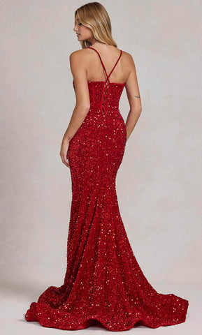 Meerjungfrau-Ballkleid mit Pailletten
