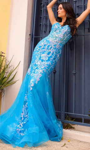 Sheer Corset Prom Dress