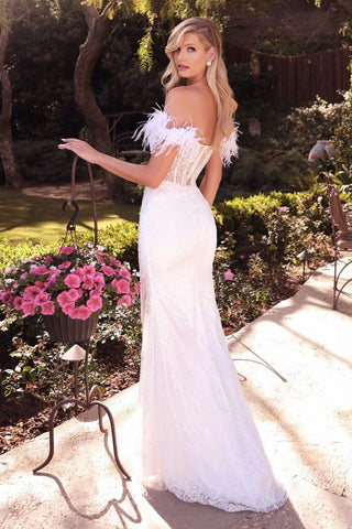 Off Shoulder Glimmer Wedding Gown