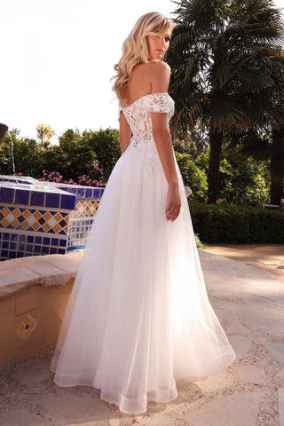 Off Shoulder Lace Wedding Dress