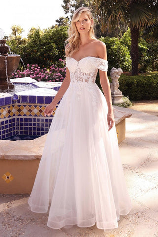 Off Shoulder Lace Wedding Dress