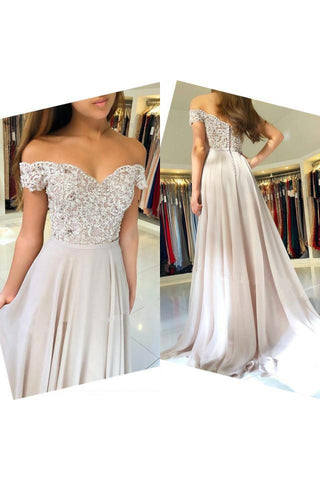 Schulterfreie Ballkleider aus Spitze online, transparenter Tüll-Chiffon, lange formelle Abendkleider mit Knöpfen