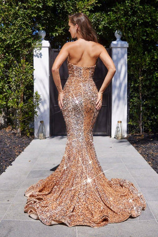 Strapless Long Prom Dress