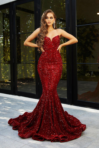 Strapless Long Prom Dress