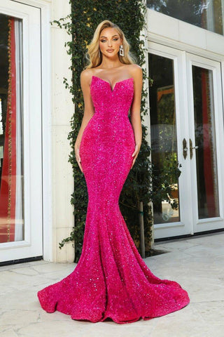 Strapless Long Prom Dress