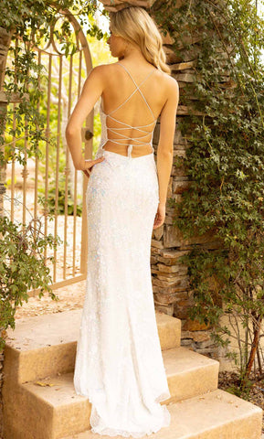 Embellished Scoop Neck Prom Gown