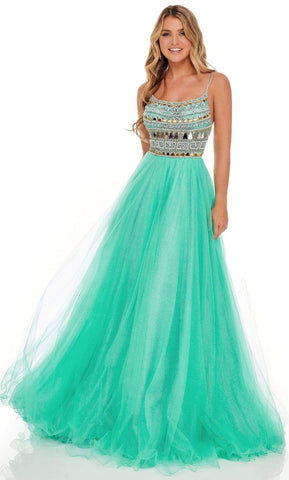 Geometric Cut Glass Tulle Dress