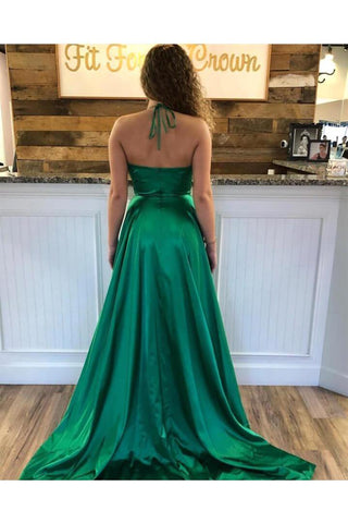 Spaghetti-Straps Shiny Royal Blue Formal DressesSplit Chic V-Neck Princess Evening Party Gowns Online