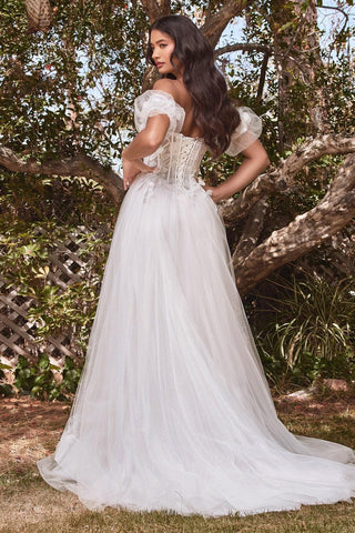 Strapless Floral Wedding Dress