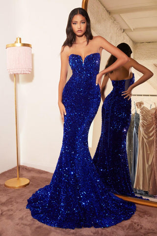 Mermaid Long Sequins Prom Dress