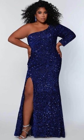 Asymmetric Sequin Formal Dress
