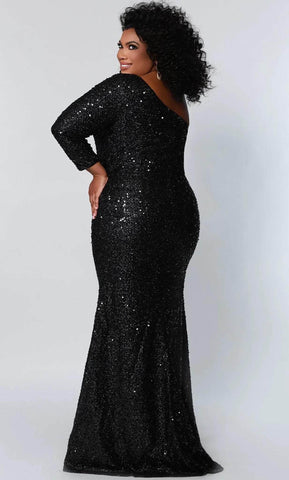 Asymmetric Sequin Formal Dress