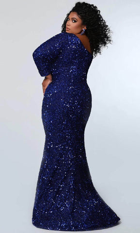 Asymmetric Sequin Formal Dress