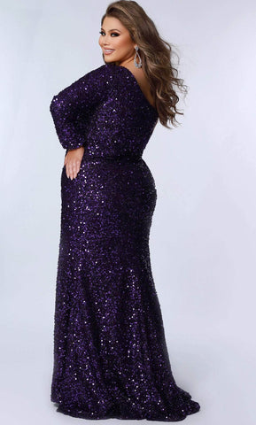 Asymmetric Sequin Formal Dress