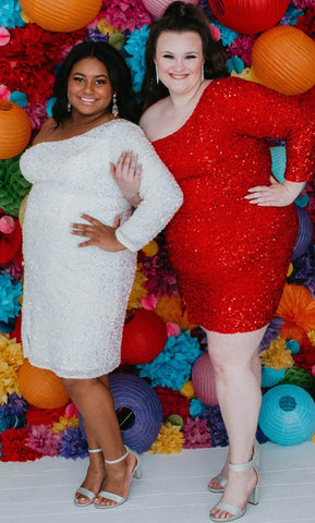 Asymmetric Sequin Party Dress