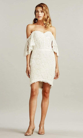 Tadashi Shoji – besticktes schulterfreies Kleid „Madryn“