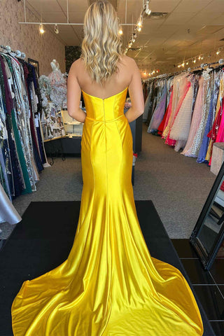 Strapless Bow Mermaid Long Prom Dress
